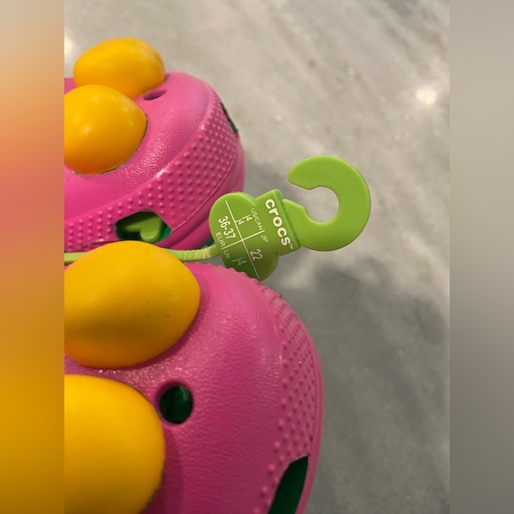 NWT Crocs Barney the Dinosaur Kids Size J4 Limited Edition Classic Clog Comfort - Picture 6 of 8